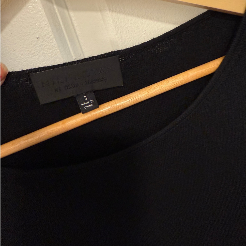 NEW Nili Lotan S Alisaie $1035 Wool CASHMERE Sweater  Dress Long Sleeve Black - Picture 5 of 12